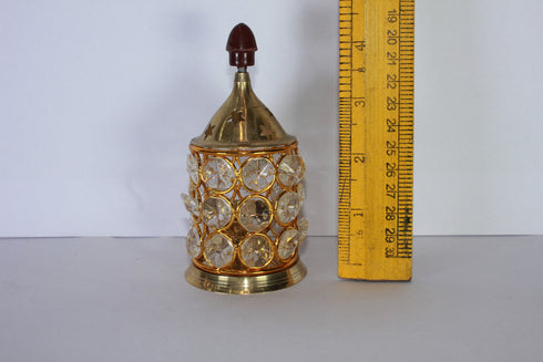 Brass Crystal Akhand Jyoti Diya 129g